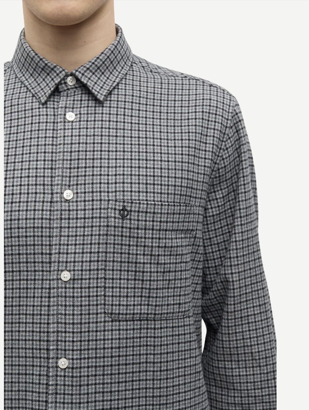 Samsoe Samsoe Liam shirt - Grey Melange