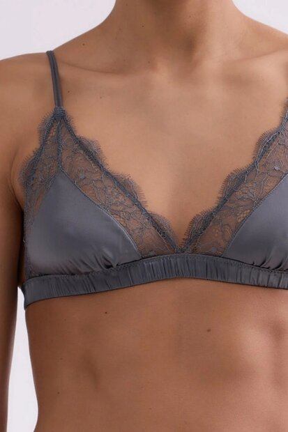 Love Stories Love Lace Delicate triangle bralette - Antracite Grey