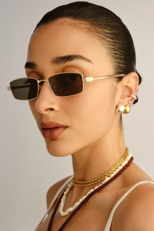 Le Specs Bizarro - Bright Gold Clear