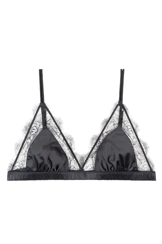 Love Stories Love Lace Delicate triangle bralette - Antracite Grey