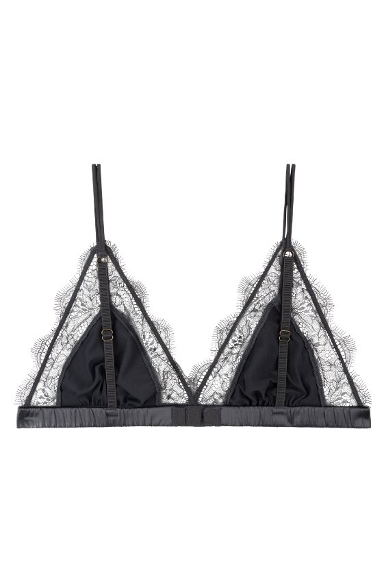 Love Stories Love Lace Delicate triangle bralette - Antracite Grey