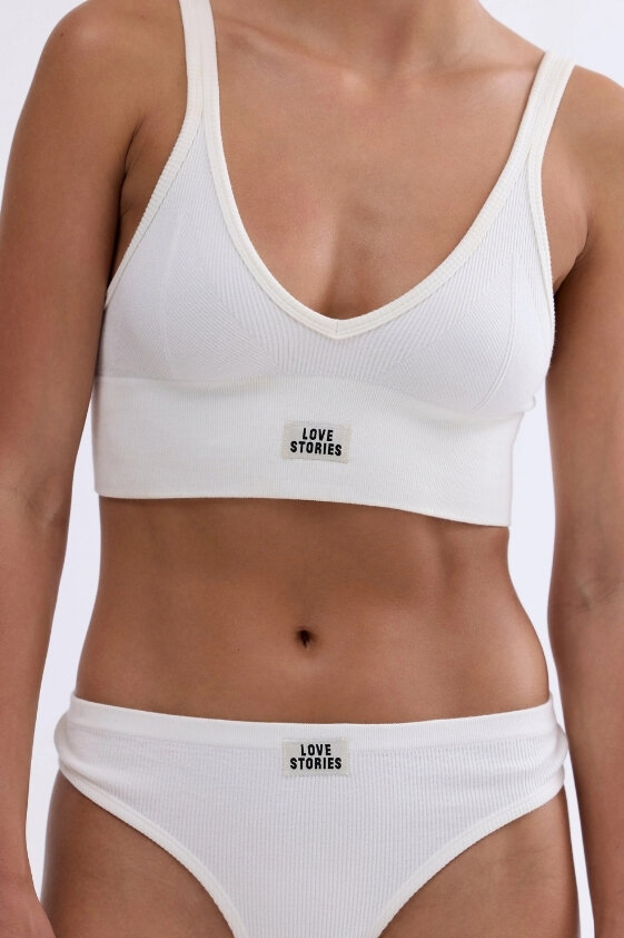 Love Stories Posey sporty bralette - White