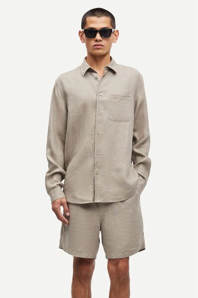Samsoe Samsoe Liam NF shirt - Greige
