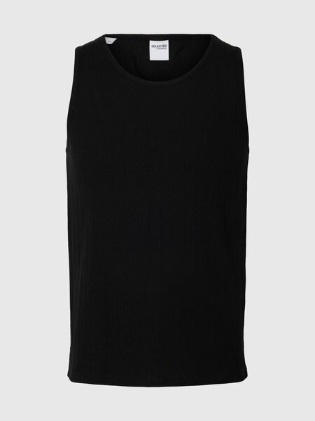 Selected Homme Dean rib tanktop - Black