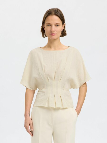 Selected Femme Matilda pleated top