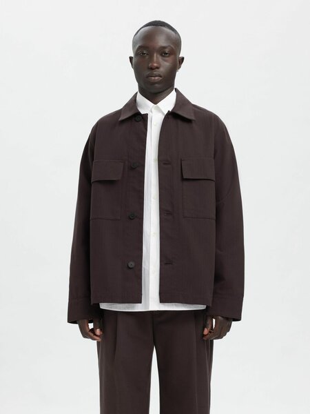 Annarr Harki pinstripe overshirt