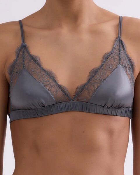 Love Stories Love Lace Delicate triangle bralette - Antracite Grey