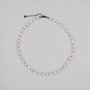 Monochromatic Silver Detailed Pearl Necklace