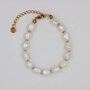 Monochromatic Gold Detailed Pearl Bracelet