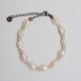 Monochromatic Silver Pearl Bracelet Pink