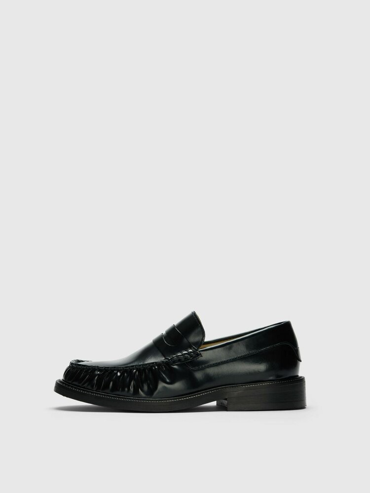 Selected Femme Camille leather low penny loafer